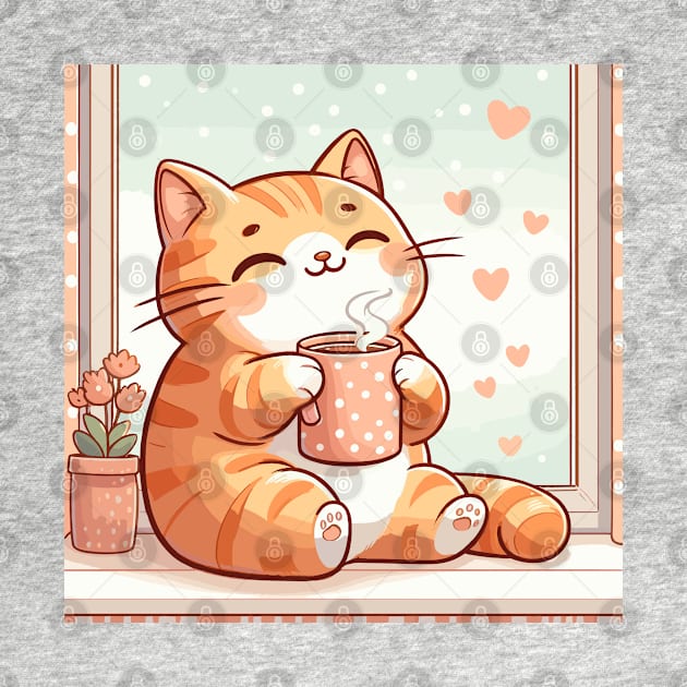 Coffee Cat Lover Gifts by dinokate